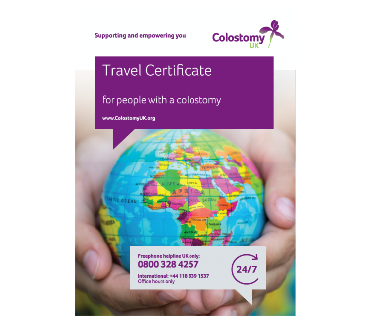 travel certificate coloplast