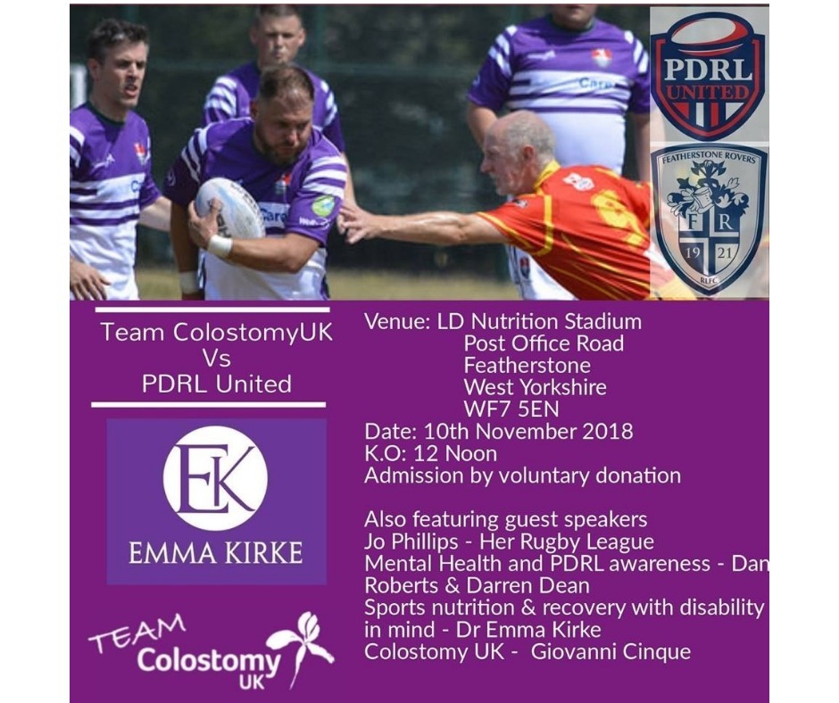 Team Colostomy UK to take on PDRL United