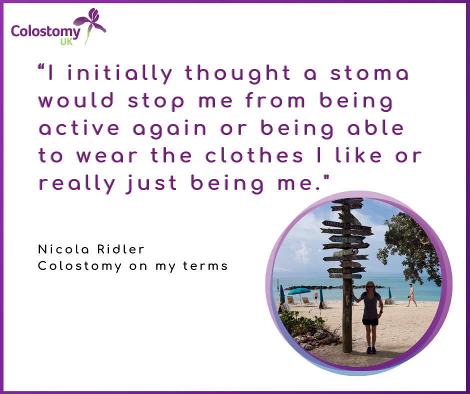 Nicola Ridler: Colostomy on my terms