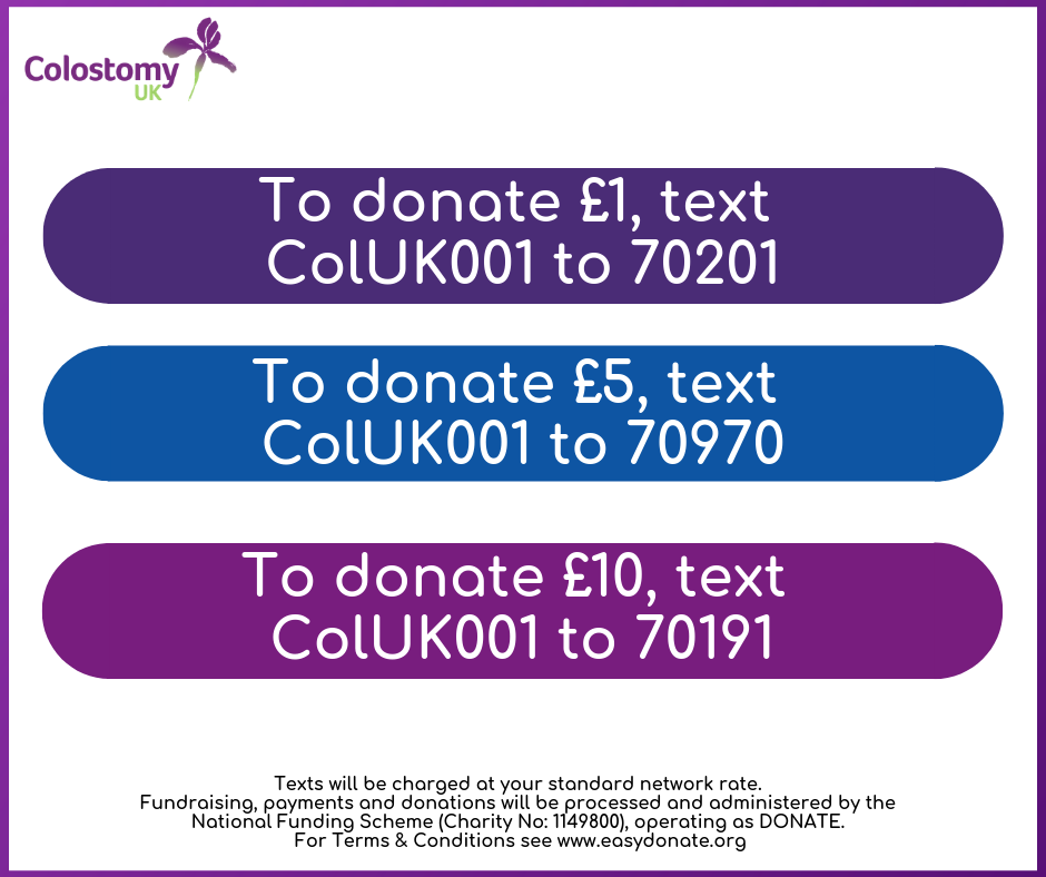 Colostomy UK: new text donation