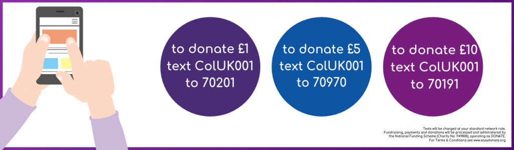 colostomy uk: text donate