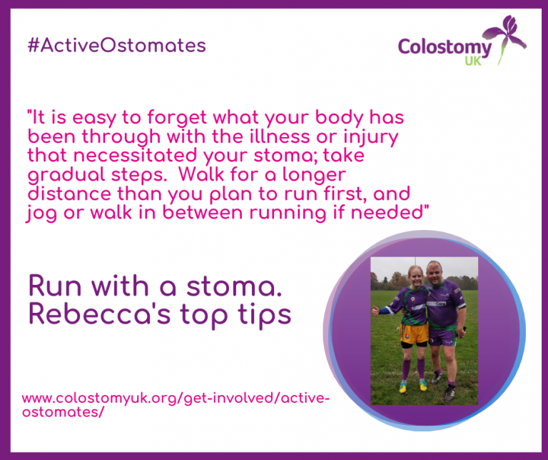 Running when you have a stoma Rebecca's top tips Colostomy UK