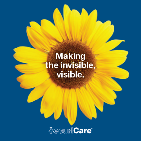 Feel visible with the SecuriCare Sunflower Lanyard
