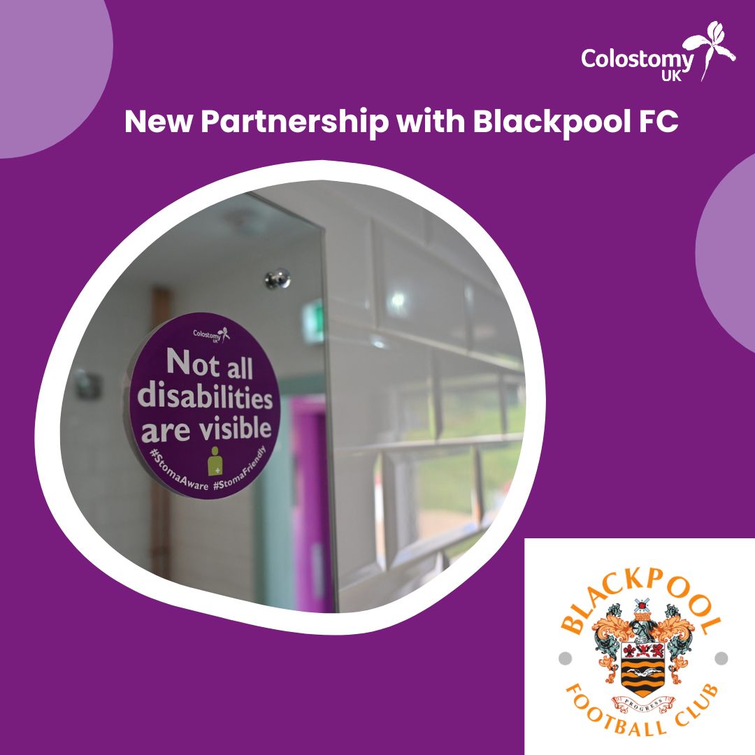 We are delighted to share the news that Blackpool Football Club has teamed up with Colostomy UK in a new partnership aimed at raising awareness and support for people living with a colostomy, urostomy or ileostomy.