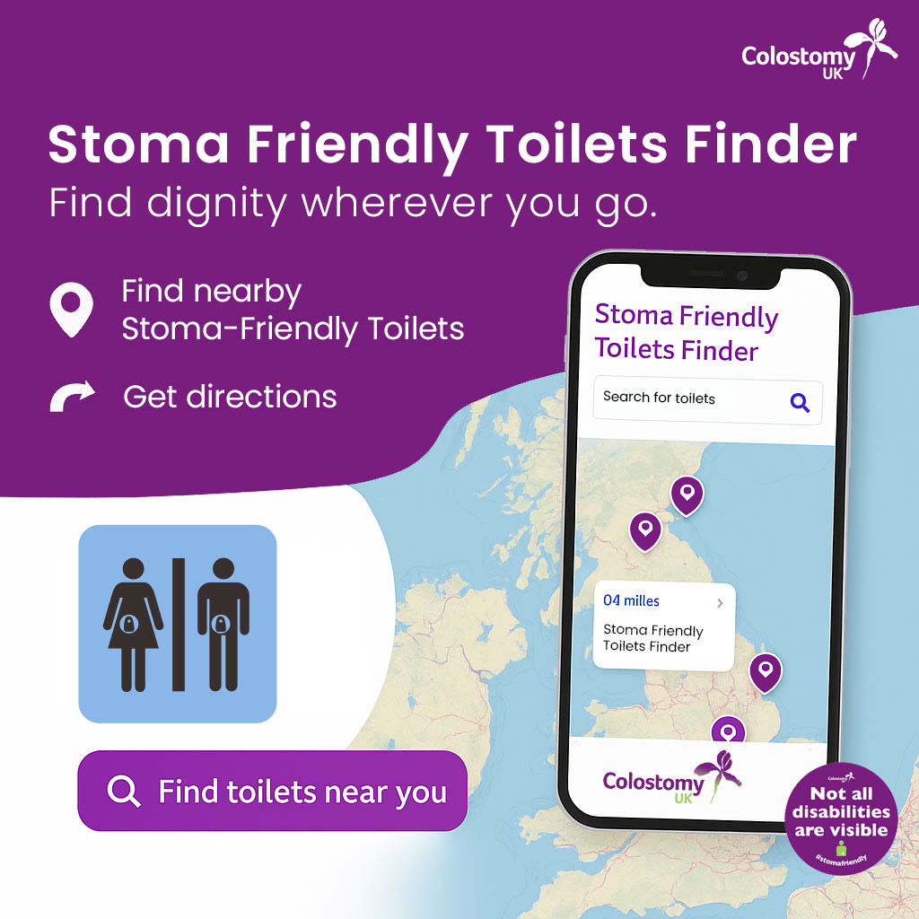 Find stoma friendly toilets near you - places designed to give you the space, comfort, and dignity you deserve. These facilities offer features to change and manage your stoma comfortably, shelf space for organising your stoma management products, disposal bins in every cubicle, and mirrors or hooks positioned at practical heights.