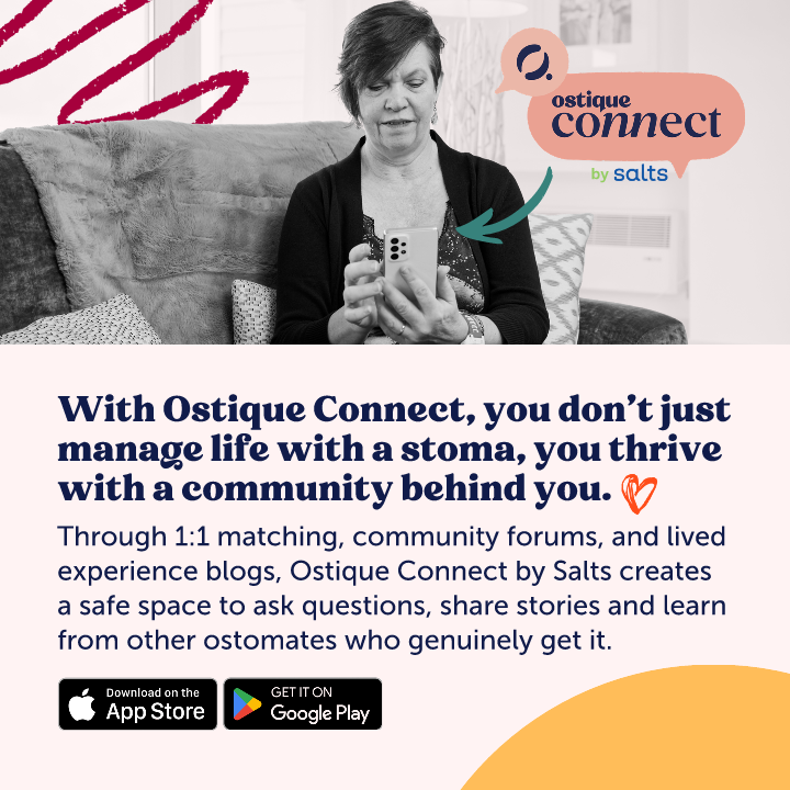 Ostique Website Ad for Colostomy UK