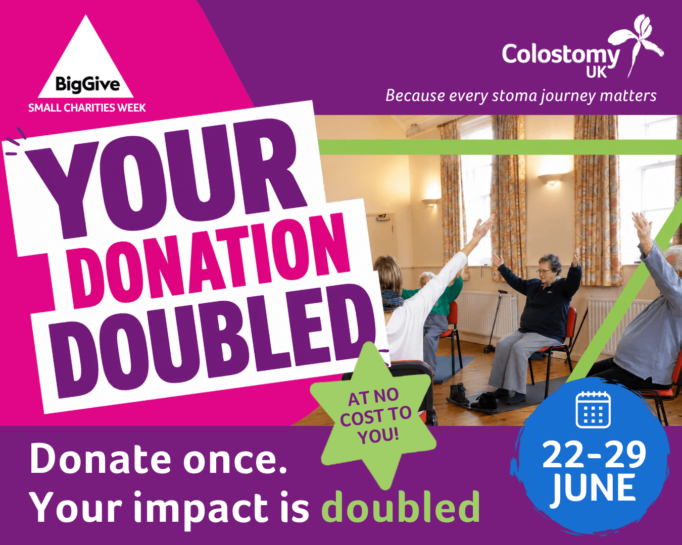 Colostomy UK supports people with stomas (‘ostomates’) across the UK. Active Ostomates is our free activity and wellbeing programme for people who've had life-changing stoma surgery. Our online 8-week course helps people rebuild confidence, reduce isolation and improve physical and mental wellbeing.