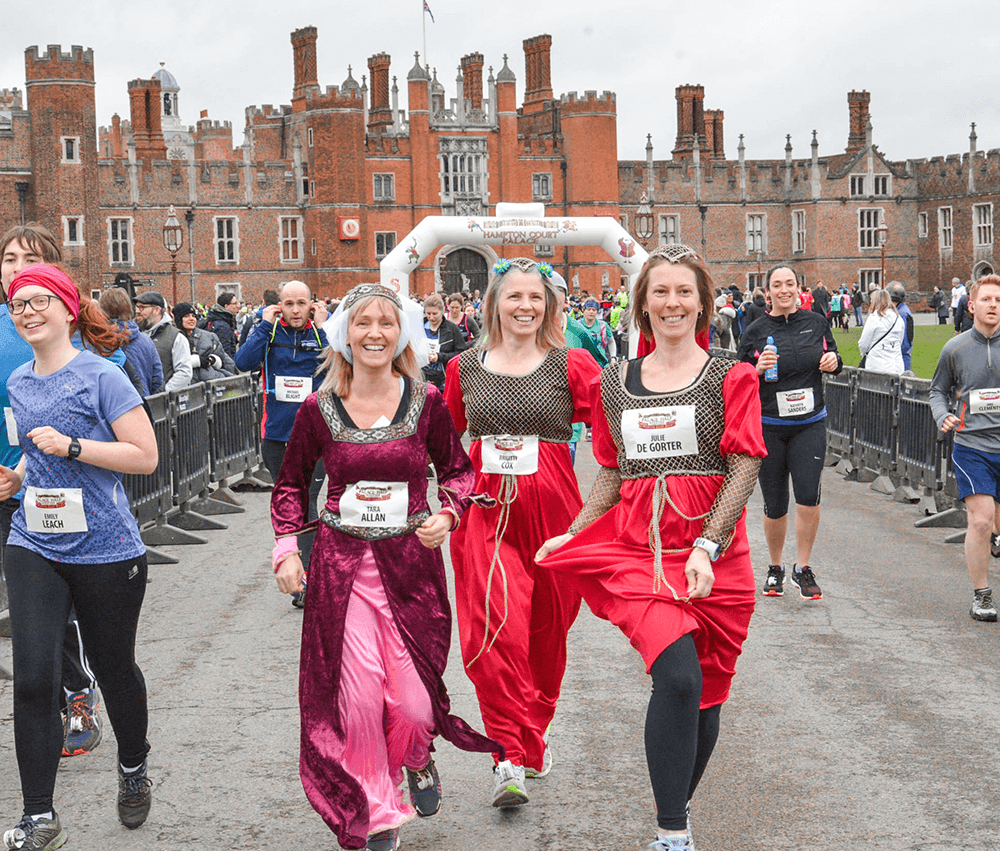 Runners taking part in the Hampton Court Palace Half Marathon