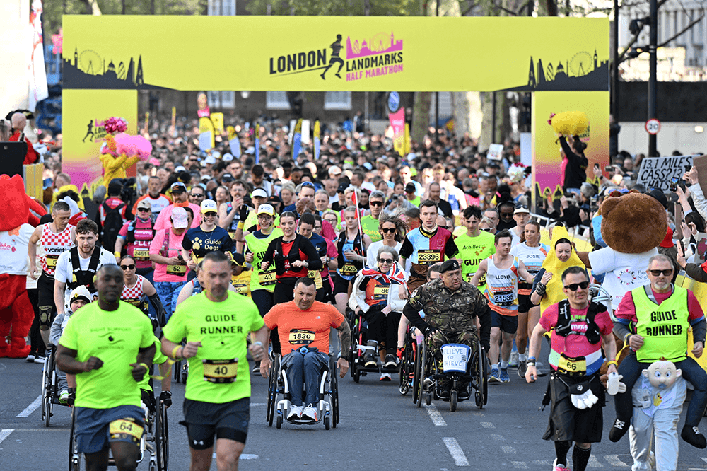 Runners taking part in the Saucony London 10K