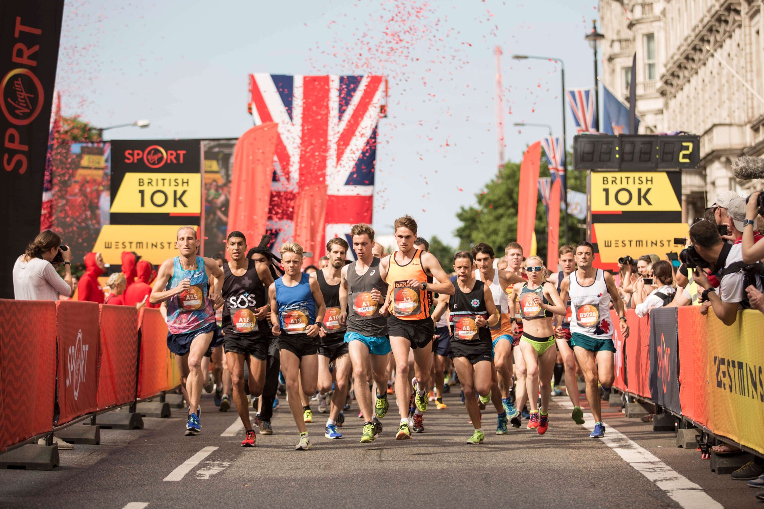 People taking part in a running challenge event