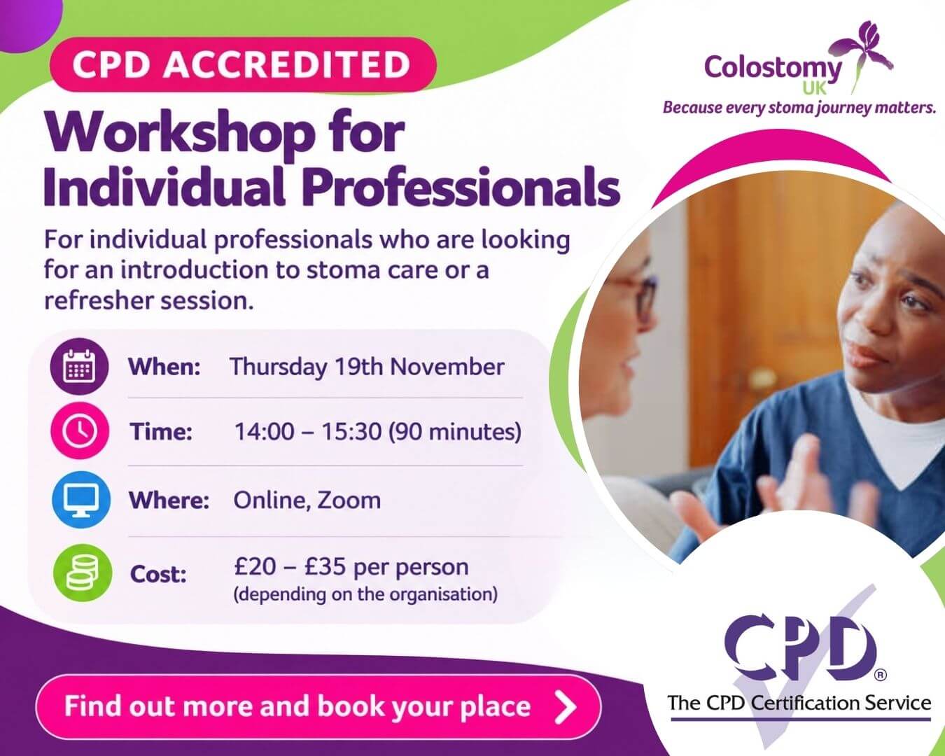 Stoma Care Workshop for Professionals: 19th November 2026
