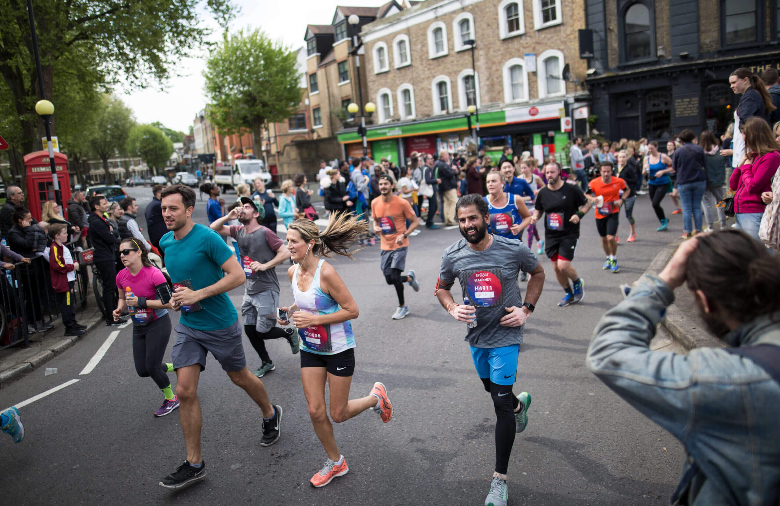 Runners taking part in the Hackney Half Marathon
